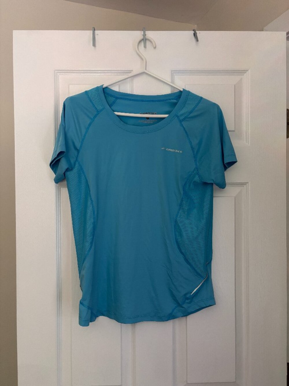 Women's Blue Running Shirt | Moisture-Wicking Athletic Sports Tee (Large)